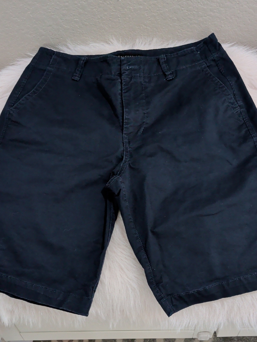 Aeropostale Men's Dark Navy Flat Front Shorts